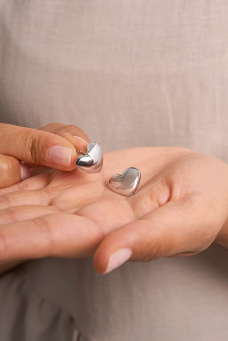 Heliophilia Silver Pendientes de Plata con Cuerpo de Metal Plateado Heliophilia Silver Pendientes de Plata con Cuerpo de Metal Plateado